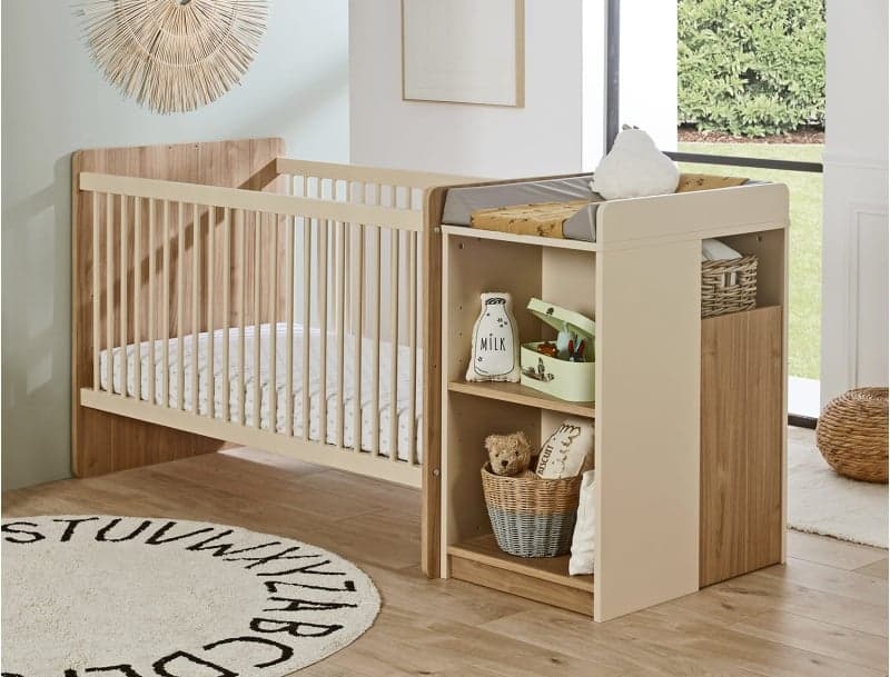 Lit bébé évolutif combiné Bohème avec table à langer